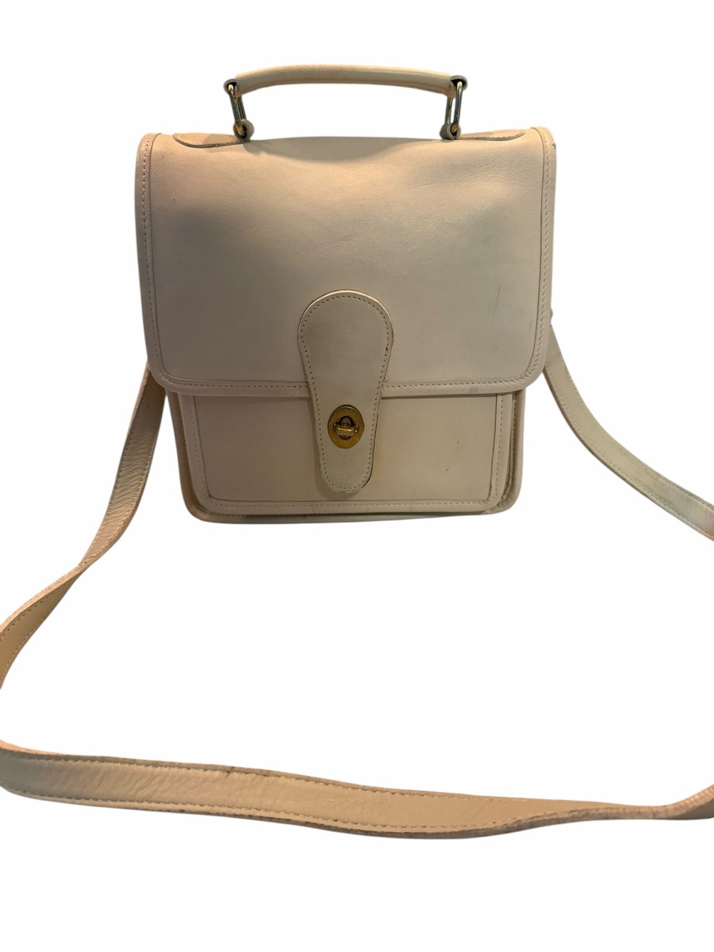 Vintage Coach leather  station Crossbody Satchel Bag